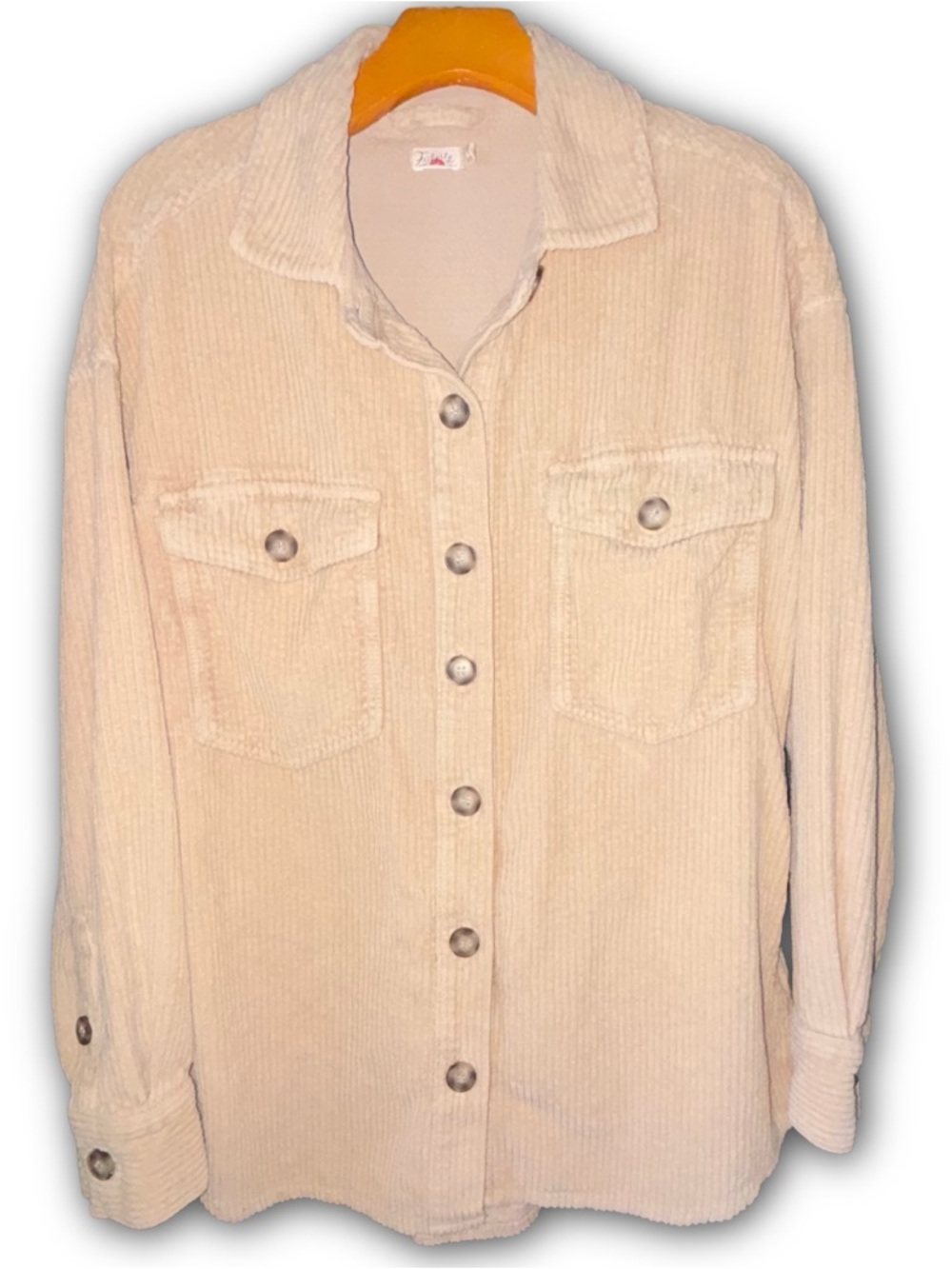Faherty Brand Spruce Peak Cord Shirt Jacket in Blush Sand